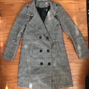 NWOT plaid print coat